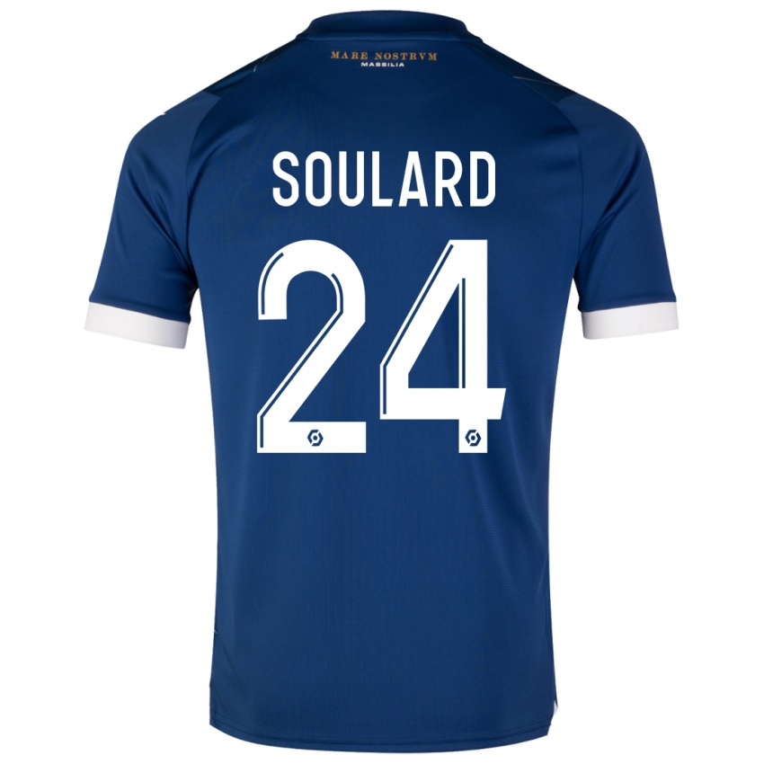 Hombre Camiseta Amandine Soulard #24 Azul Oscuro 2ª Equipación 2023/24 La Camisa Chile