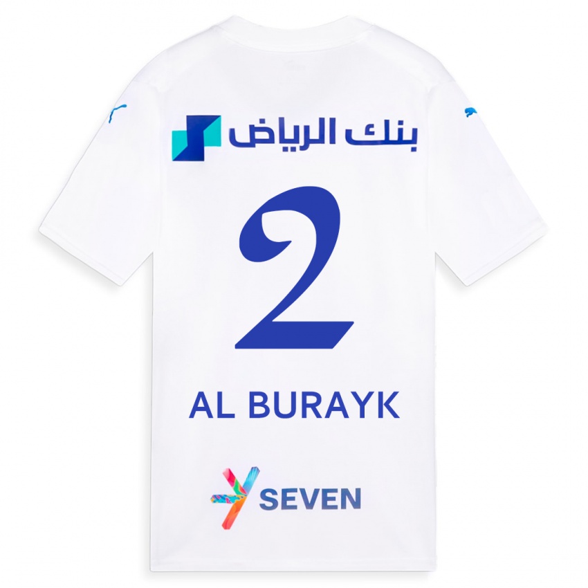 Hombre Camiseta Mohammed Al-Burayk #2 Blanco 2ª Equipación 2023/24 La Camisa Chile
