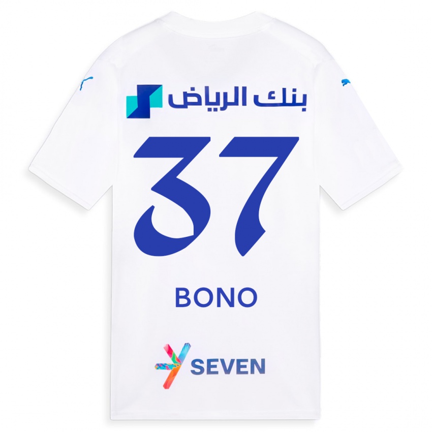 Hombre Camiseta Bono #37 Blanco 2ª Equipación 2023/24 La Camisa Chile