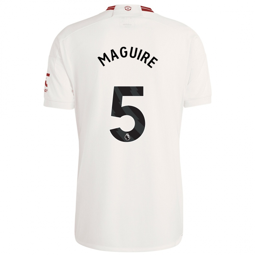 Hombre Camiseta Harry Maguire #5 Blanco Equipación Tercera 2023/24 La Camisa Chile