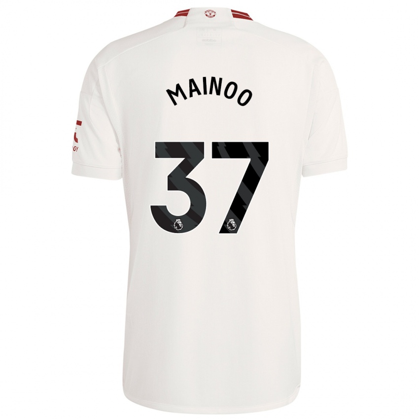 Hombre Camiseta Kobbie Mainoo #37 Blanco Equipación Tercera 2023/24 La Camisa Chile