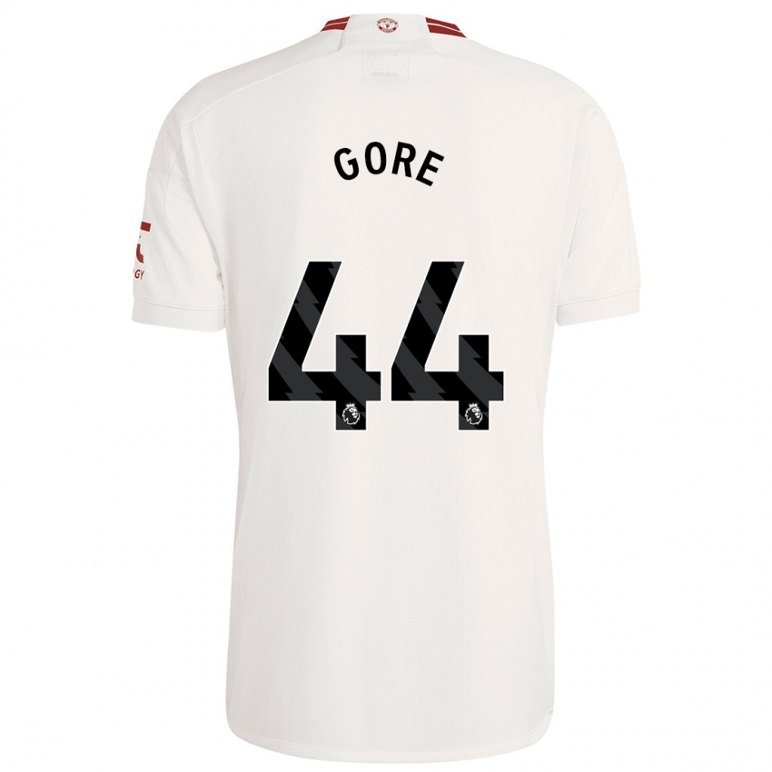 Hombre Camiseta Daniel Gore #44 Blanco Equipación Tercera 2023/24 La Camisa Chile