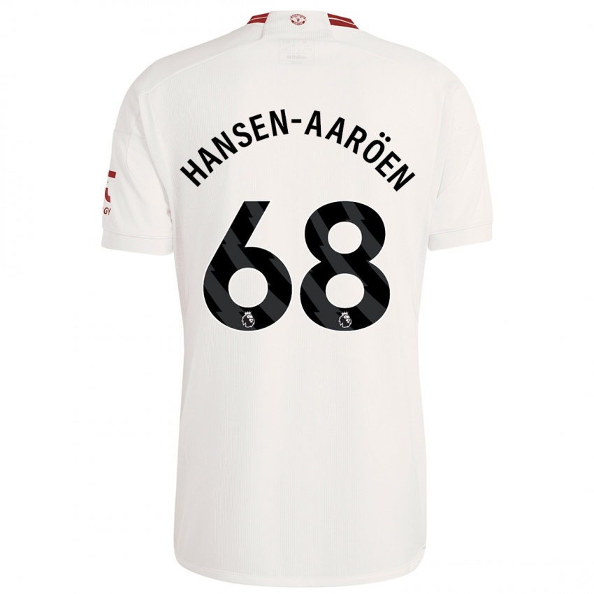 Hombre Camiseta Isak Hansen-Aaröen #68 Blanco Equipación Tercera 2023/24 La Camisa Chile
