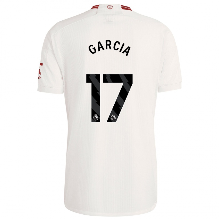 Hombre Camiseta Lucia Garcia #17 Blanco Equipación Tercera 2023/24 La Camisa Chile