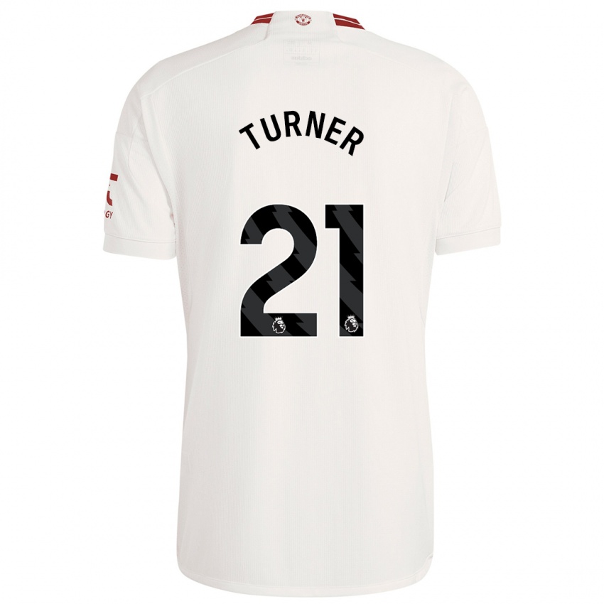 Hombre Camiseta Millie Turner #21 Blanco Equipación Tercera 2023/24 La Camisa Chile