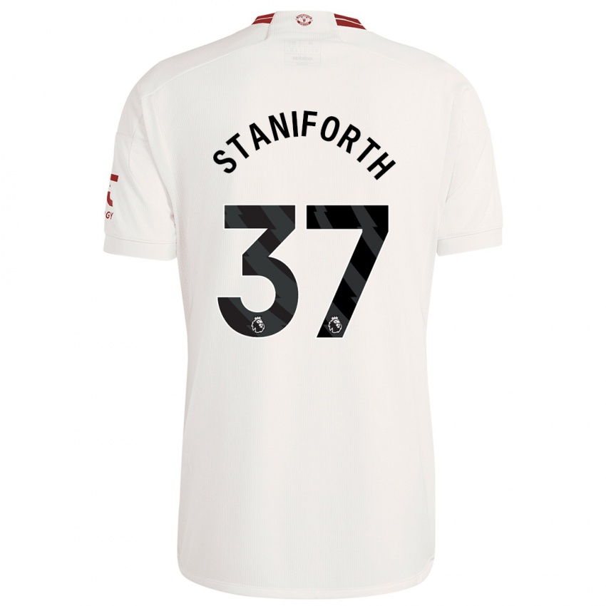 Hombre Camiseta Lucy Staniforth #37 Blanco Equipación Tercera 2023/24 La Camisa Chile