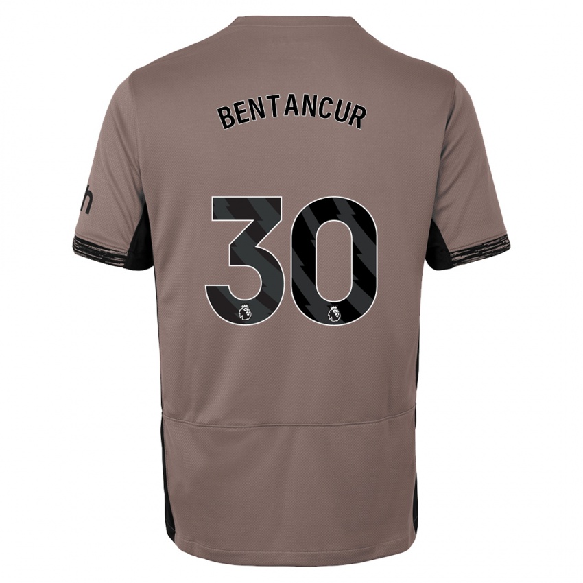 Hombre Camiseta Rodrigo Bentancur #30 Beige Obscuro Equipación Tercera 2023/24 La Camisa Chile