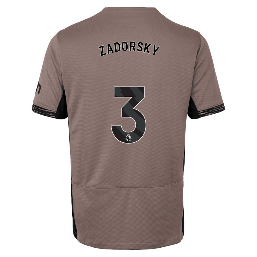 Hombre Camiseta Shelina Zadorsky #3 Beige Obscuro Equipación Tercera 2023/24 La Camisa Chile