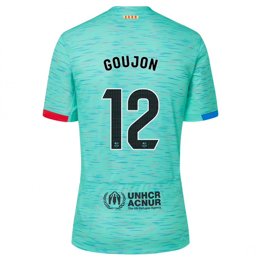 Hombre Camiseta Iker Goujón #12 Aguamarina Clara Equipación Tercera 2023/24 La Camisa Chile