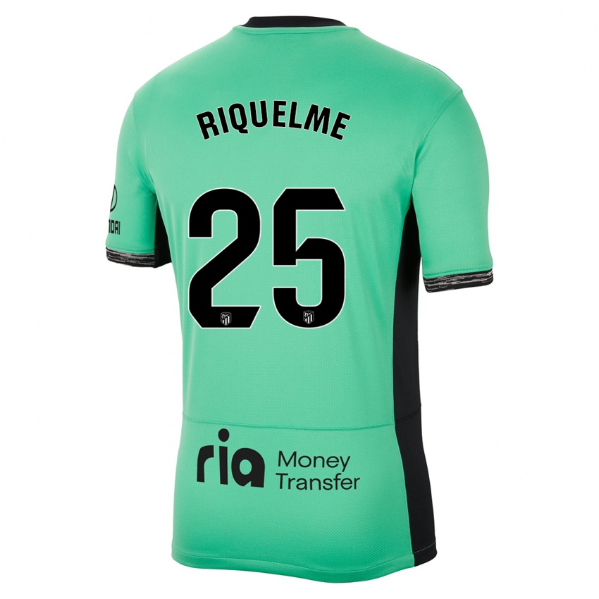 Hombre Camiseta Rodrigo Riquelme #25 Primavera Verde Equipación Tercera 2023/24 La Camisa Chile