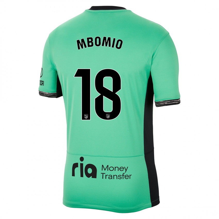 Hombre Camiseta Rony Mbomio #18 Primavera Verde Equipación Tercera 2023/24 La Camisa Chile