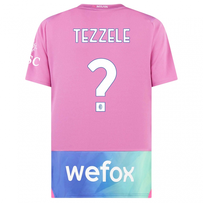 Hombre Camiseta Matteo Tezzele #0 Rosado Morado Equipación Tercera 2023/24 La Camisa Chile