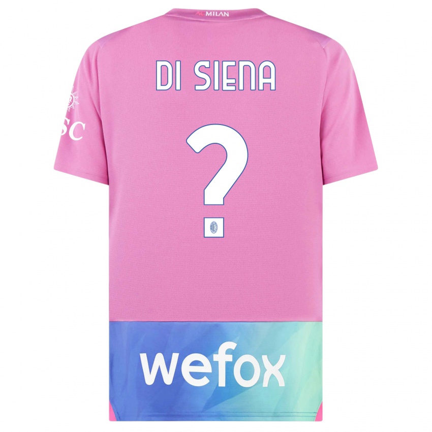 Hombre Camiseta Andrea Di Siena #0 Rosado Morado Equipación Tercera 2023/24 La Camisa Chile