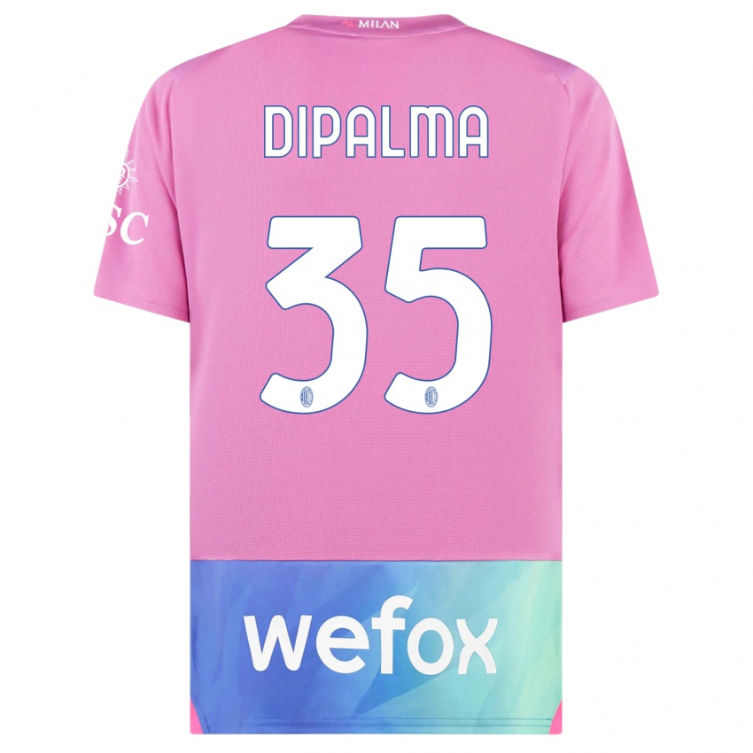 Hombre Camiseta Matteo Dipalma #35 Rosado Morado Equipación Tercera 2023/24 La Camisa Chile