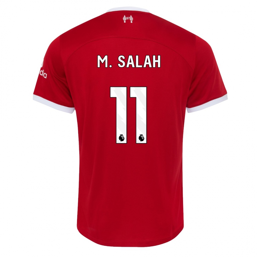 Mujer Camiseta Mohamed Salah #11 Rojo 1ª Equipación 2023/24 La Camisa Chile