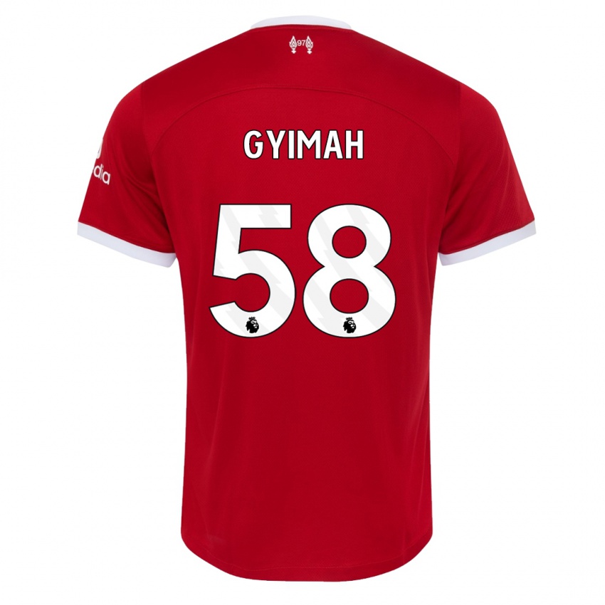 Mujer Camiseta Francis Gyimah #58 Rojo 1ª Equipación 2023/24 La Camisa Chile