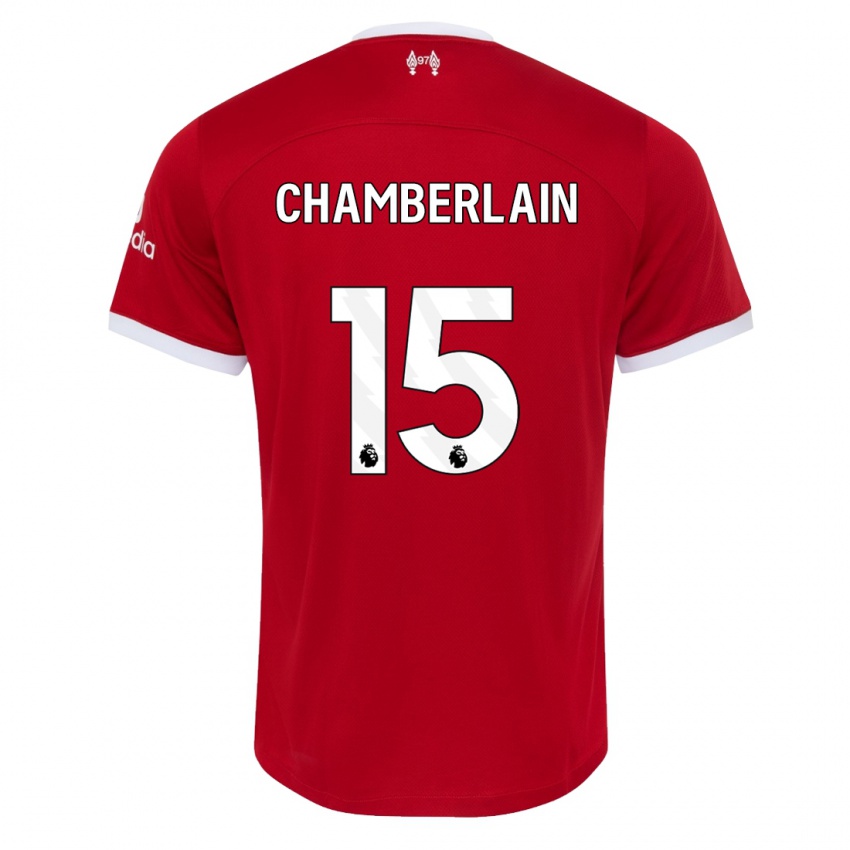Mujer Camiseta Alex Oxlade Chamberlain #15 Rojo 1ª Equipación 2023/24 La Camisa Chile