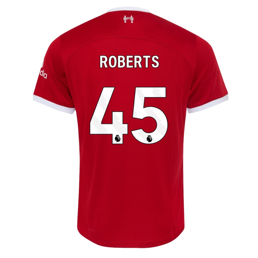 Mujer Camiseta Iwan Roberts #45 Rojo 1ª Equipación 2023/24 La Camisa Chile
