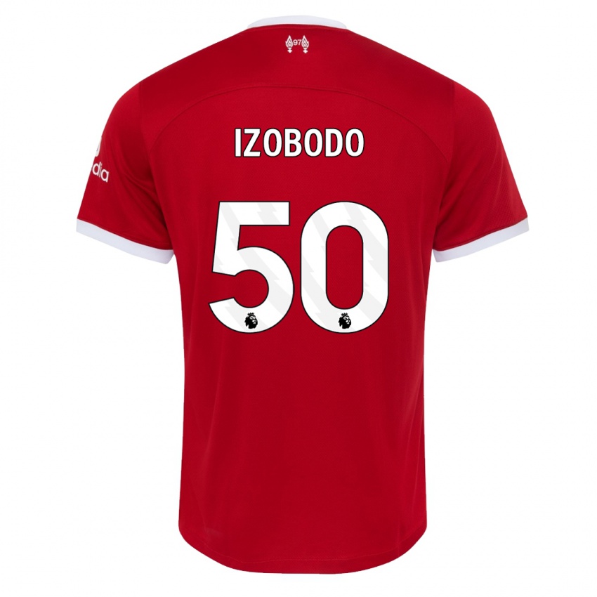 Mujer Camiseta Elijah Izobodo John #50 Rojo 1ª Equipación 2023/24 La Camisa Chile