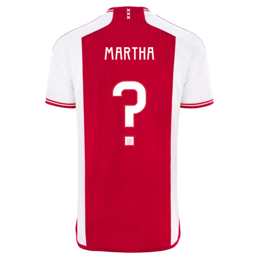 Mujer Camiseta Ar'jany Martha #0 Rojo Blanco 1ª Equipación 2023/24 La Camisa Chile