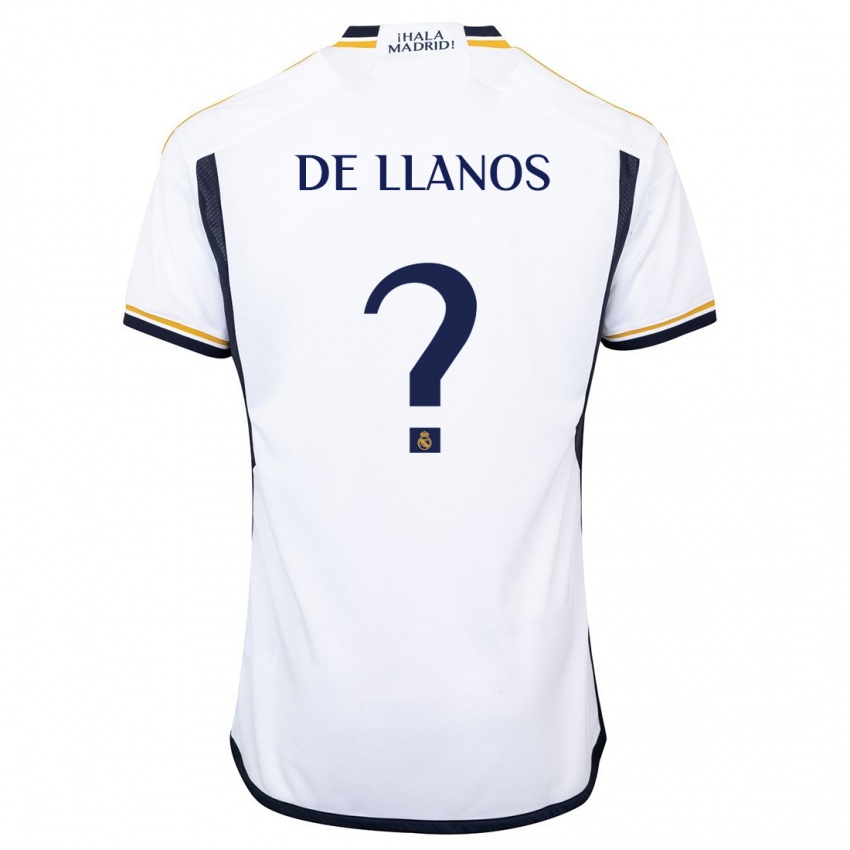 Mujer Camiseta Hugo De Llanos #0 Blanco 1ª Equipación 2023/24 La Camisa Chile
