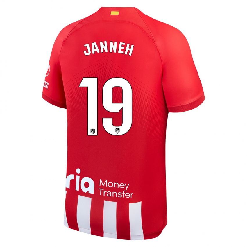 Mujer Camiseta Omar Janneh #19 Rojo Blanco 1ª Equipación 2023/24 La Camisa Chile