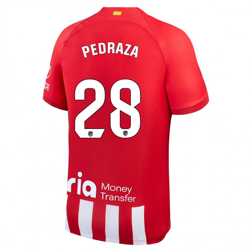 Mujer Camiseta Alfredo Pedraza #28 Rojo Blanco 1ª Equipación 2023/24 La Camisa Chile
