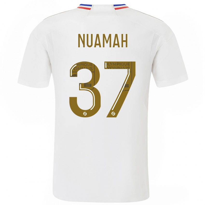 Mujer Camiseta Ernest Nuamah #37 Blanco 1ª Equipación 2023/24 La Camisa Chile