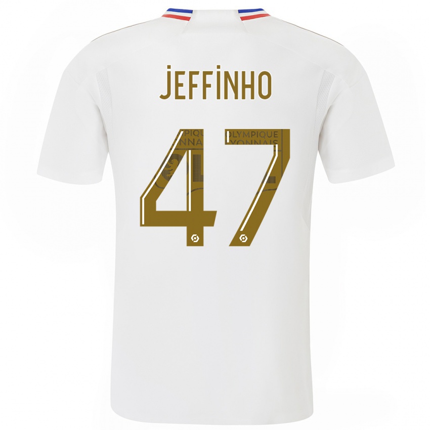 Mujer Camiseta Jeffinho #47 Blanco 1ª Equipación 2023/24 La Camisa Chile