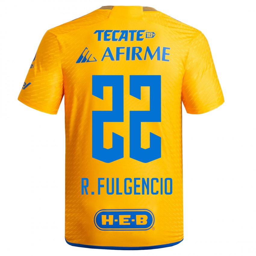 Mujer Camiseta Raymundo Fulgencio #22 Amarillo 1ª Equipación 2023/24 La Camisa Chile