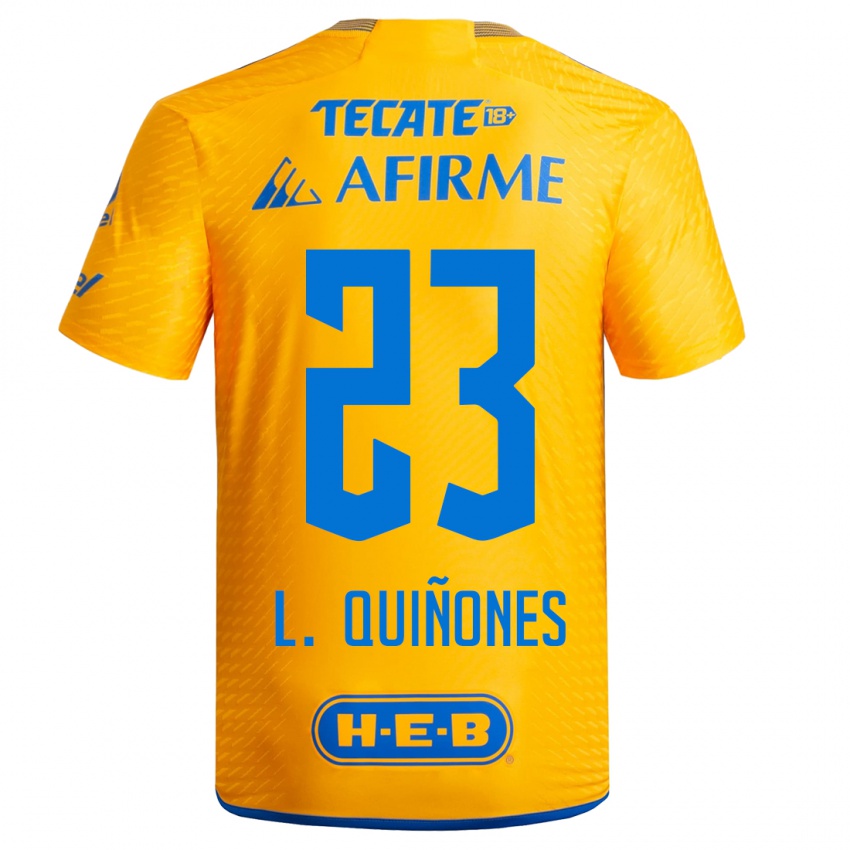 Mujer Camiseta Luis Quinones #23 Amarillo 1ª Equipación 2023/24 La Camisa Chile