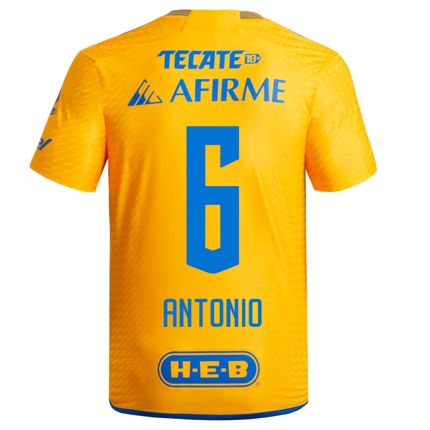 Mujer Camiseta Nancy Antonio #6 Amarillo 1ª Equipación 2023/24 La Camisa Chile