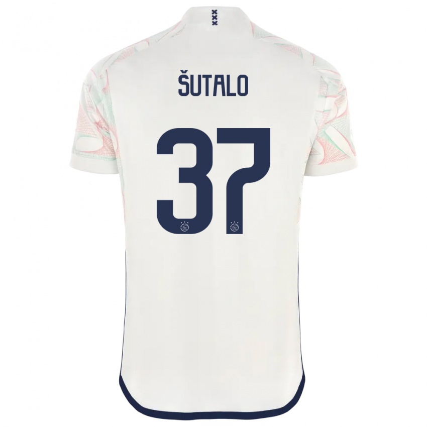 Mujer Camiseta Josip Sutalo #37 Blanco 2ª Equipación 2023/24 La Camisa Chile