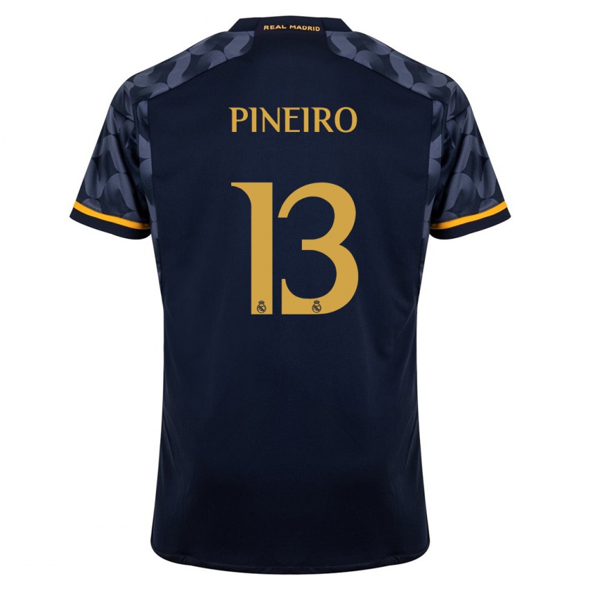 Mujer Camiseta Diego Pineiro #13 Azul Oscuro 2ª Equipación 2023/24 La Camisa Chile