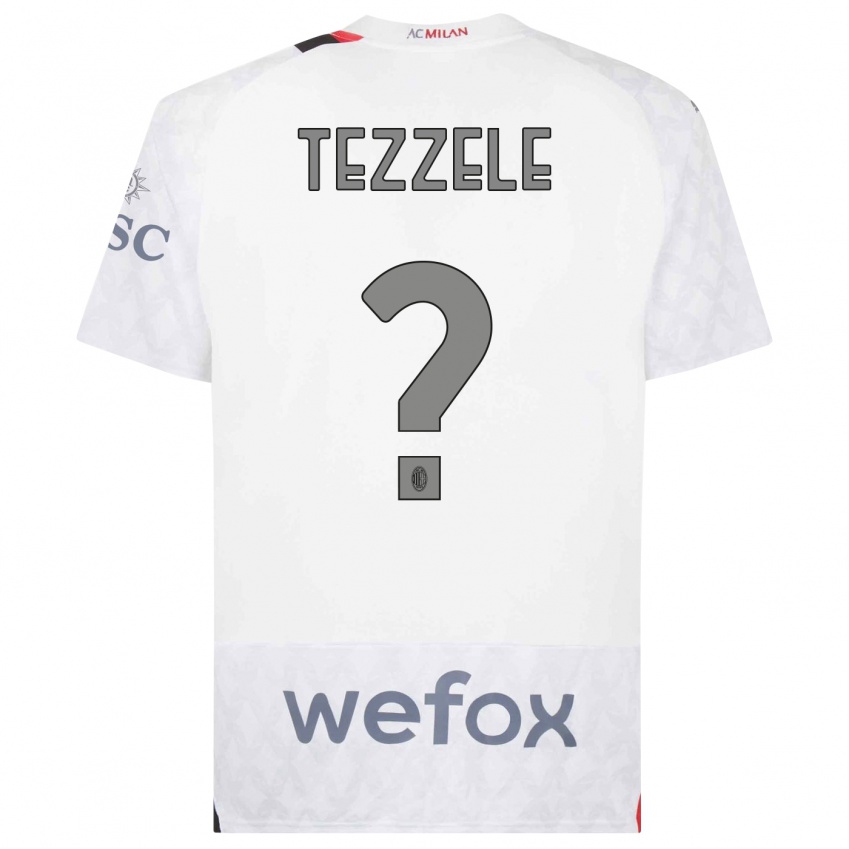 Mujer Camiseta Matteo Tezzele #0 Blanco 2ª Equipación 2023/24 La Camisa Chile