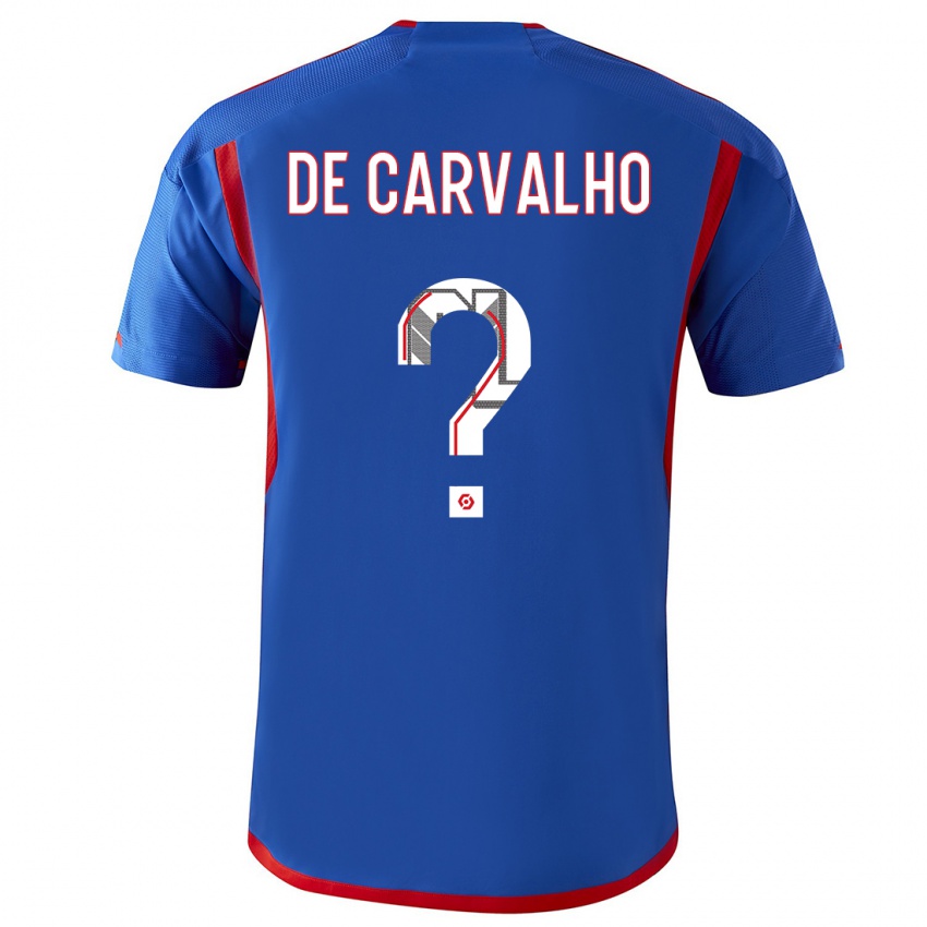 Mujer Camiseta Mathys De Carvalho #0 Azul Rojo 2ª Equipación 2023/24 La Camisa Chile
