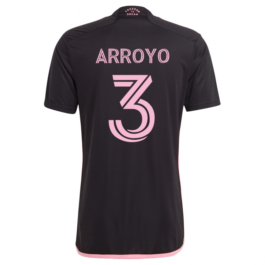 Mujer Camiseta Dixon Arroyo #3 Negro 2ª Equipación 2023/24 La Camisa Chile