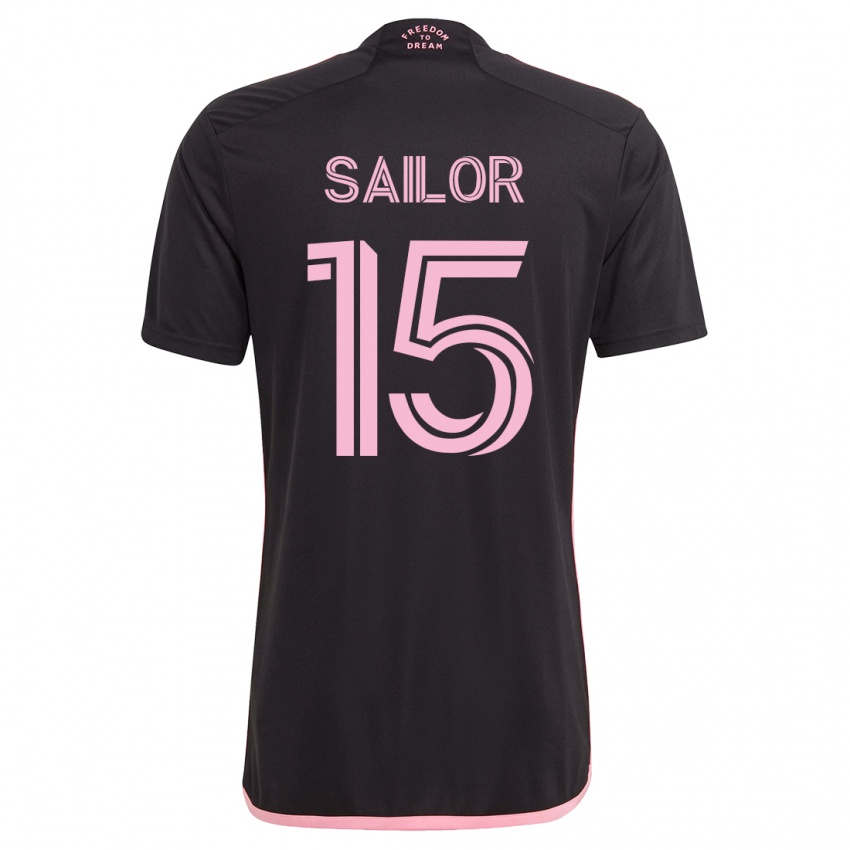 Mujer Camiseta Ryan Sailor #15 Negro 2ª Equipación 2023/24 La Camisa Chile