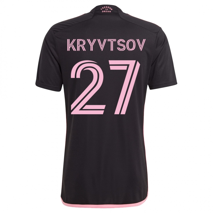 Mujer Camiseta Sergiy Kryvtsov #27 Negro 2ª Equipación 2023/24 La Camisa Chile