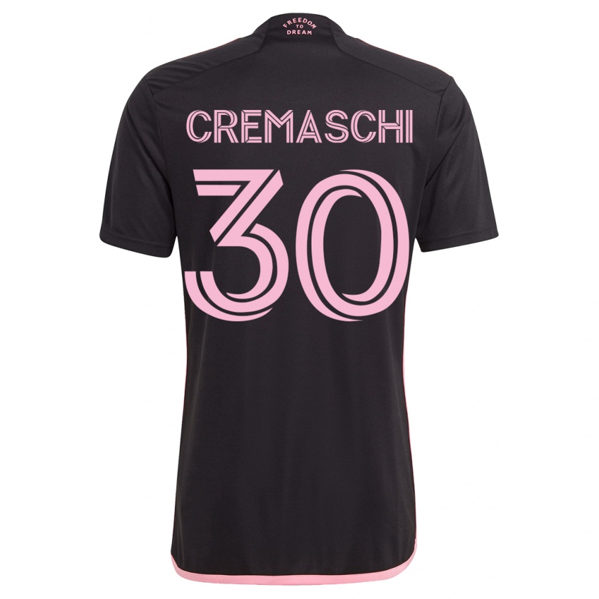 Mujer Camiseta Benja Cremaschi #30 Negro 2ª Equipación 2023/24 La Camisa Chile