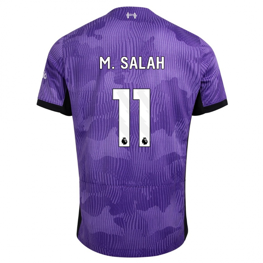 Mujer Camiseta Mohamed Salah #11 Púrpura Equipación Tercera 2023/24 La Camisa Chile