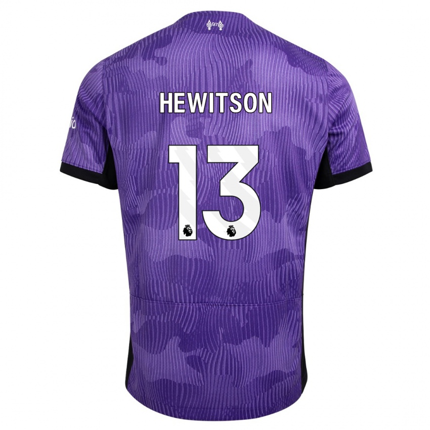 Mujer Camiseta Luke Hewitson #13 Púrpura Equipación Tercera 2023/24 La Camisa Chile