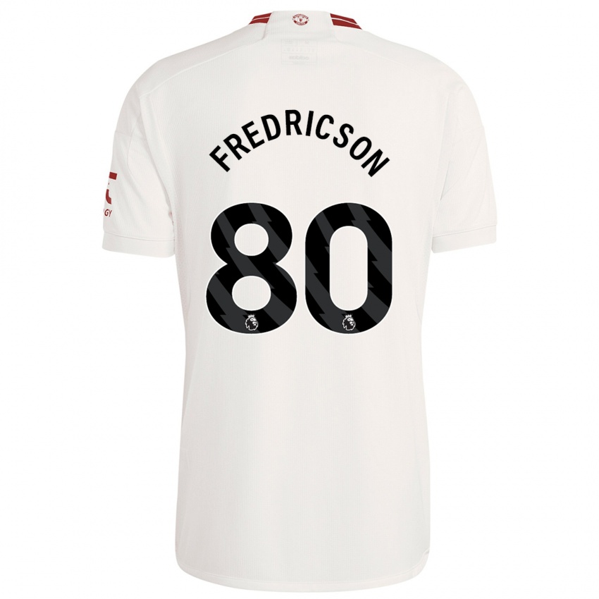 Mujer Camiseta Tyler Fredricson #80 Blanco Equipación Tercera 2023/24 La Camisa Chile