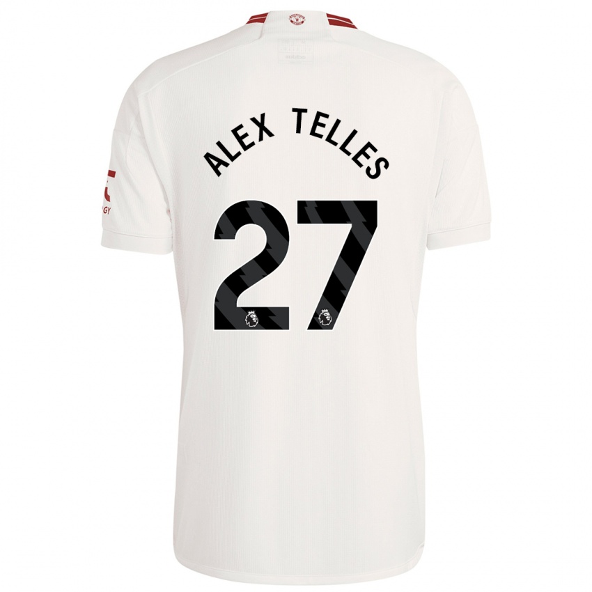 Mujer Camiseta Alex Nicolao Telles #27 Blanco Equipación Tercera 2023/24 La Camisa Chile