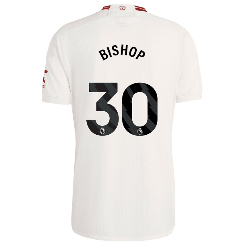 Mujer Camiseta Nathan Bishop #30 Blanco Equipación Tercera 2023/24 La Camisa Chile