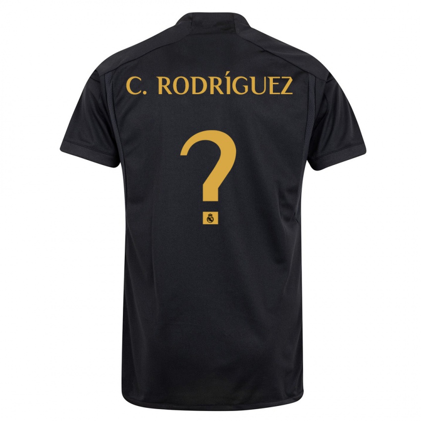 Mujer Camiseta Carlos Rodríguez #0 Negro Equipación Tercera 2023/24 La Camisa Chile