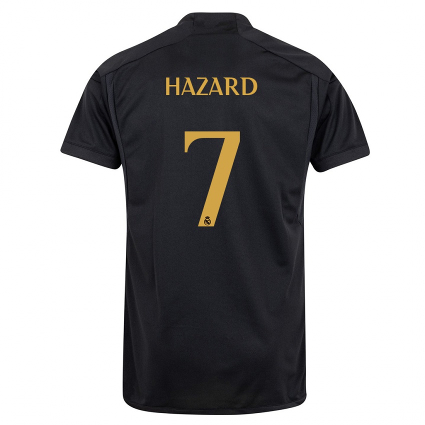 Mujer Camiseta Eden Hazard #7 Negro Equipación Tercera 2023/24 La Camisa Chile