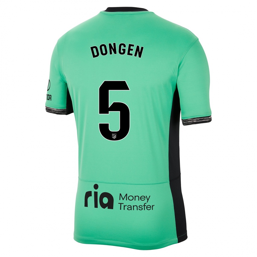 Mujer Camiseta Merel Van Dongen #5 Primavera Verde Equipación Tercera 2023/24 La Camisa Chile