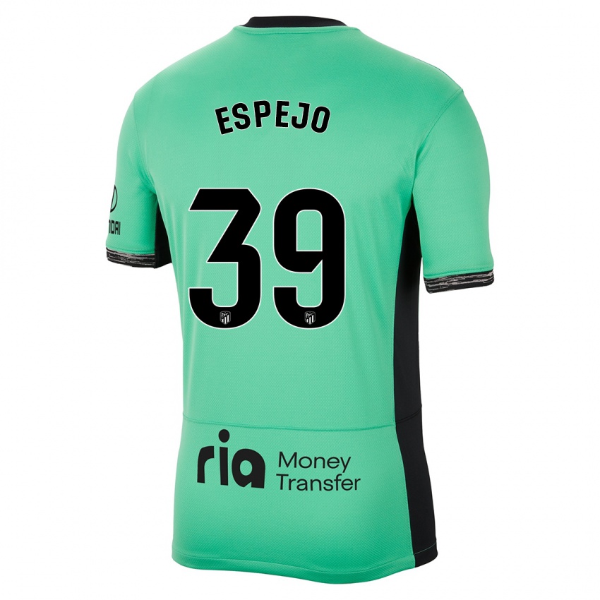Mujer Camiseta Diego Espejo #39 Primavera Verde Equipación Tercera 2023/24 La Camisa Chile